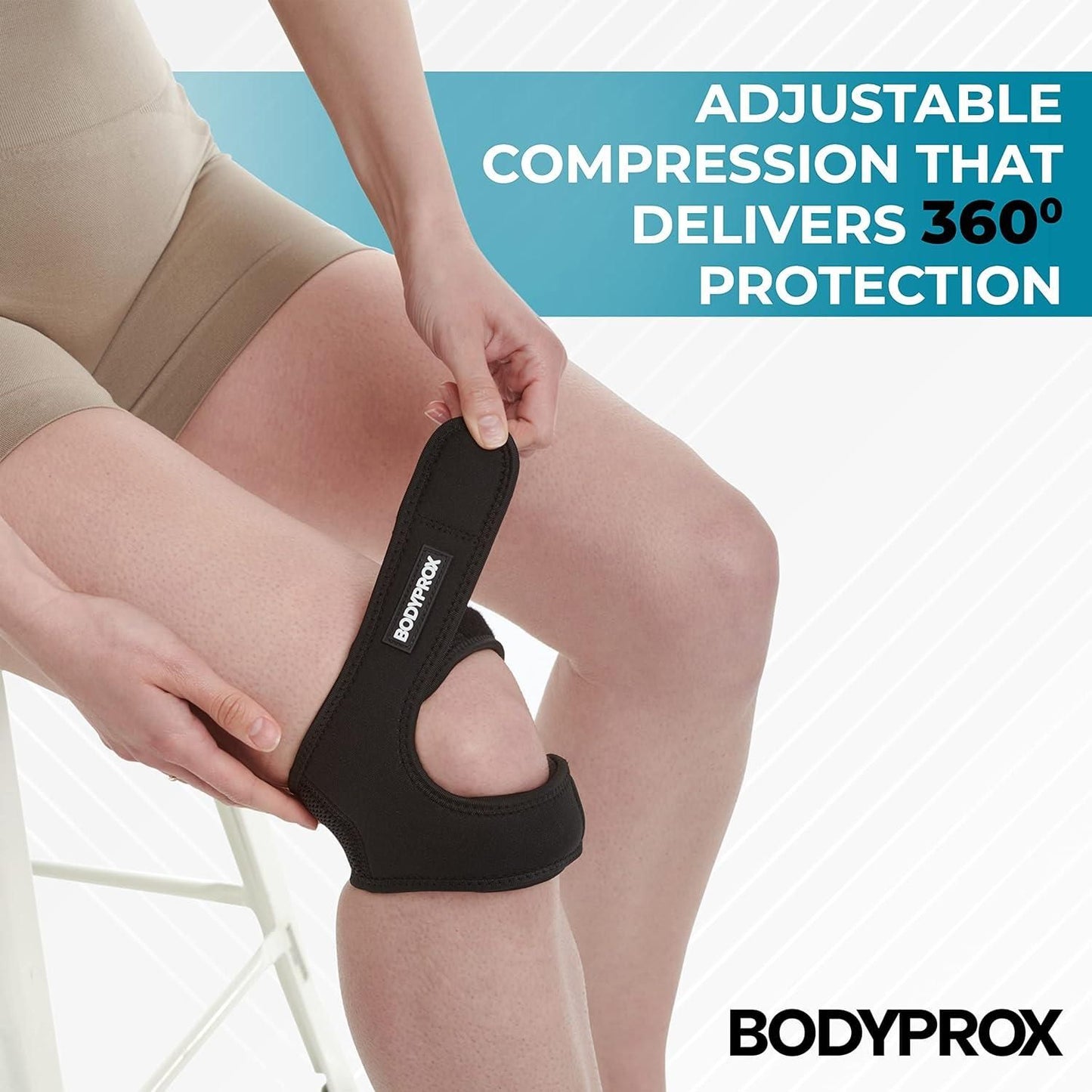 Knee Pain Relief Adjustable Neoprene Knee Strap (Pack of 2) - Targeted Relief. All-Day Comfort. Move Pain-Free.
