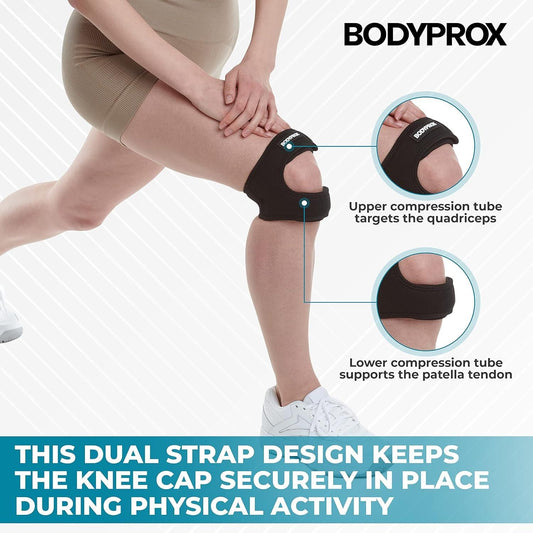 Knee Pain Relief Adjustable Neoprene Knee Strap (Pack of 2) - Targeted Relief. All-Day Comfort. Move Pain-Free.