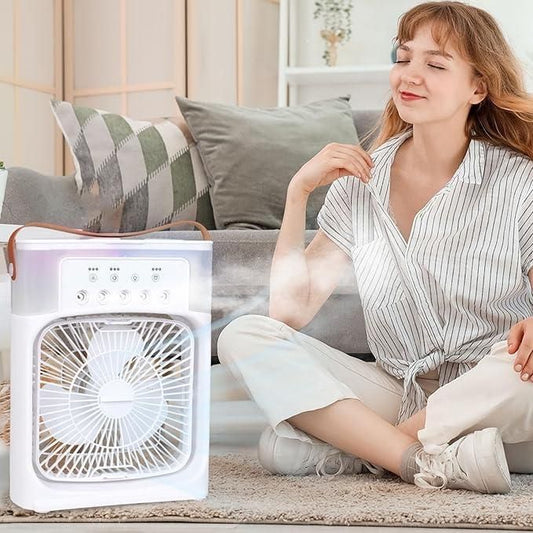 Portable Mini Cooler Rechargeable Air Conditioner Water Cooler Small AC for Office, Home Cooling, Summer Fan Hot or Cold USB Compatible Tumbler Bottle 3 Fast Speed (AC Cooler)