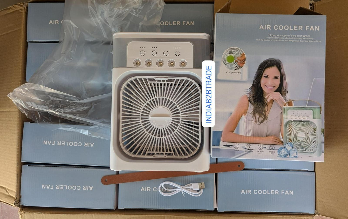 Portable Mini Cooler Rechargeable Air Conditioner Water Cooler Small AC for Office, Home Cooling, Summer Fan Hot or Cold USB Compatible Tumbler Bottle 3 Fast Speed (AC Cooler)